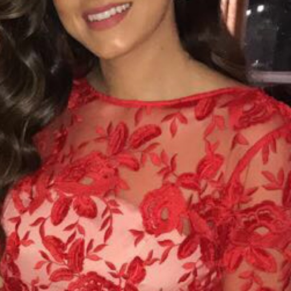 Red formal gown/dress ML by Monique Lhuillier